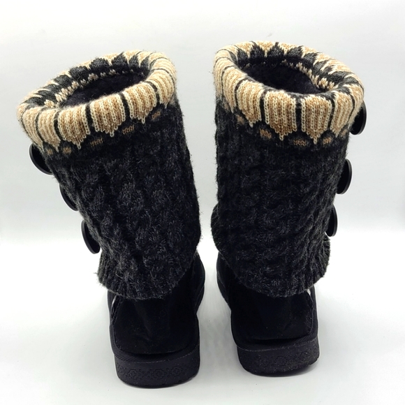 Muk Luks Womens Cheryl Boots Size 10 Sweater Knit Fold Over - Picture 4 of 15